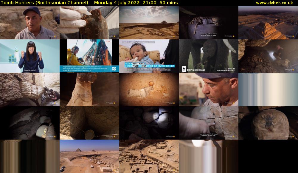 Tomb Hunters (Smithsonian Channel) Monday 4 July 2022 21:00 - 22:00