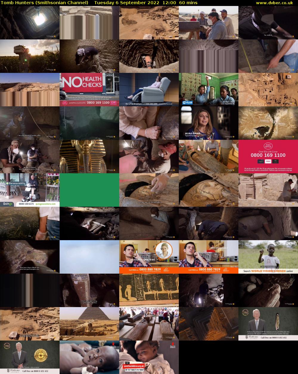Tomb Hunters (Smithsonian Channel) Tuesday 6 September 2022 12:00 - 13:00
