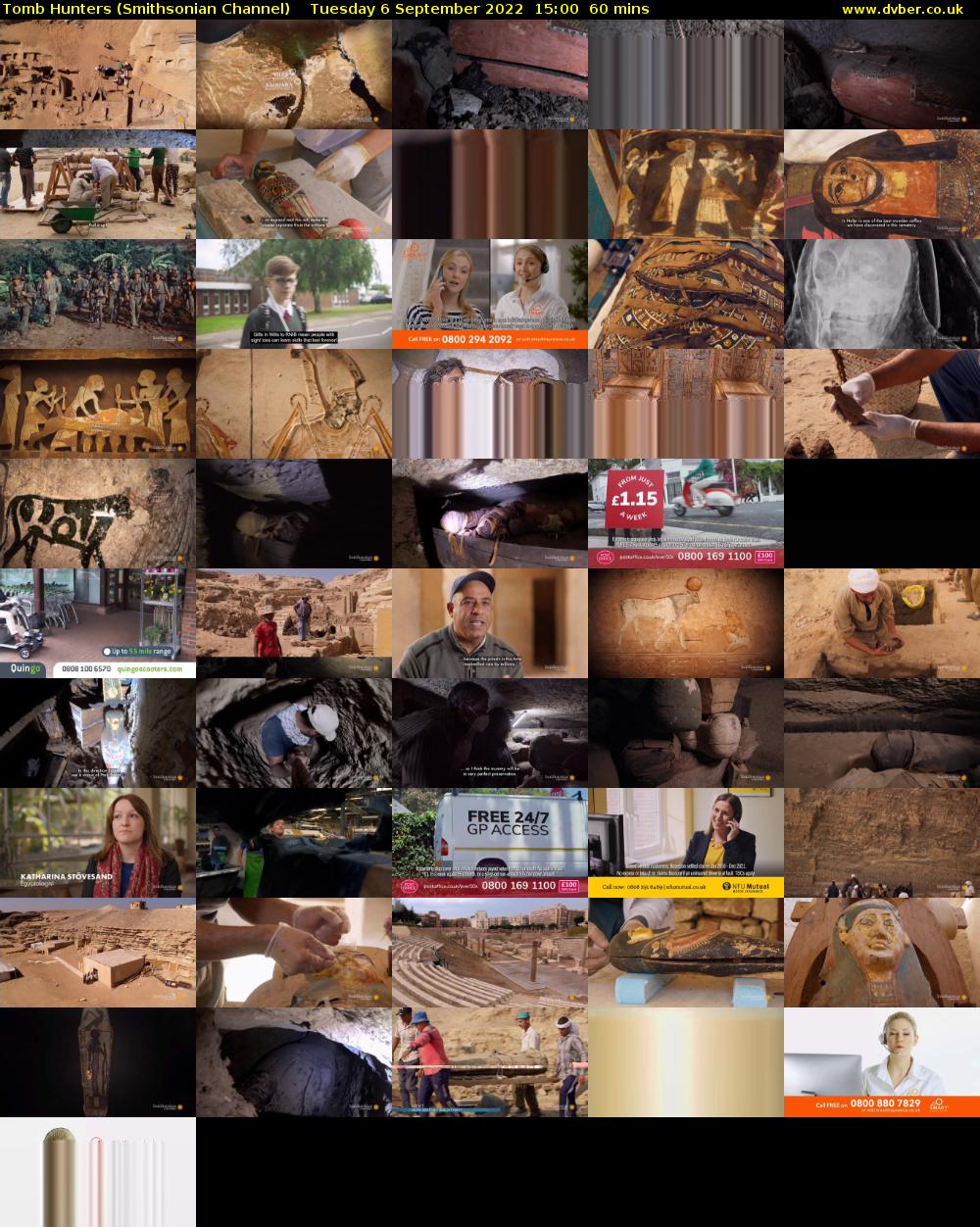 Tomb Hunters (Smithsonian Channel) Tuesday 6 September 2022 15:00 - 16:00