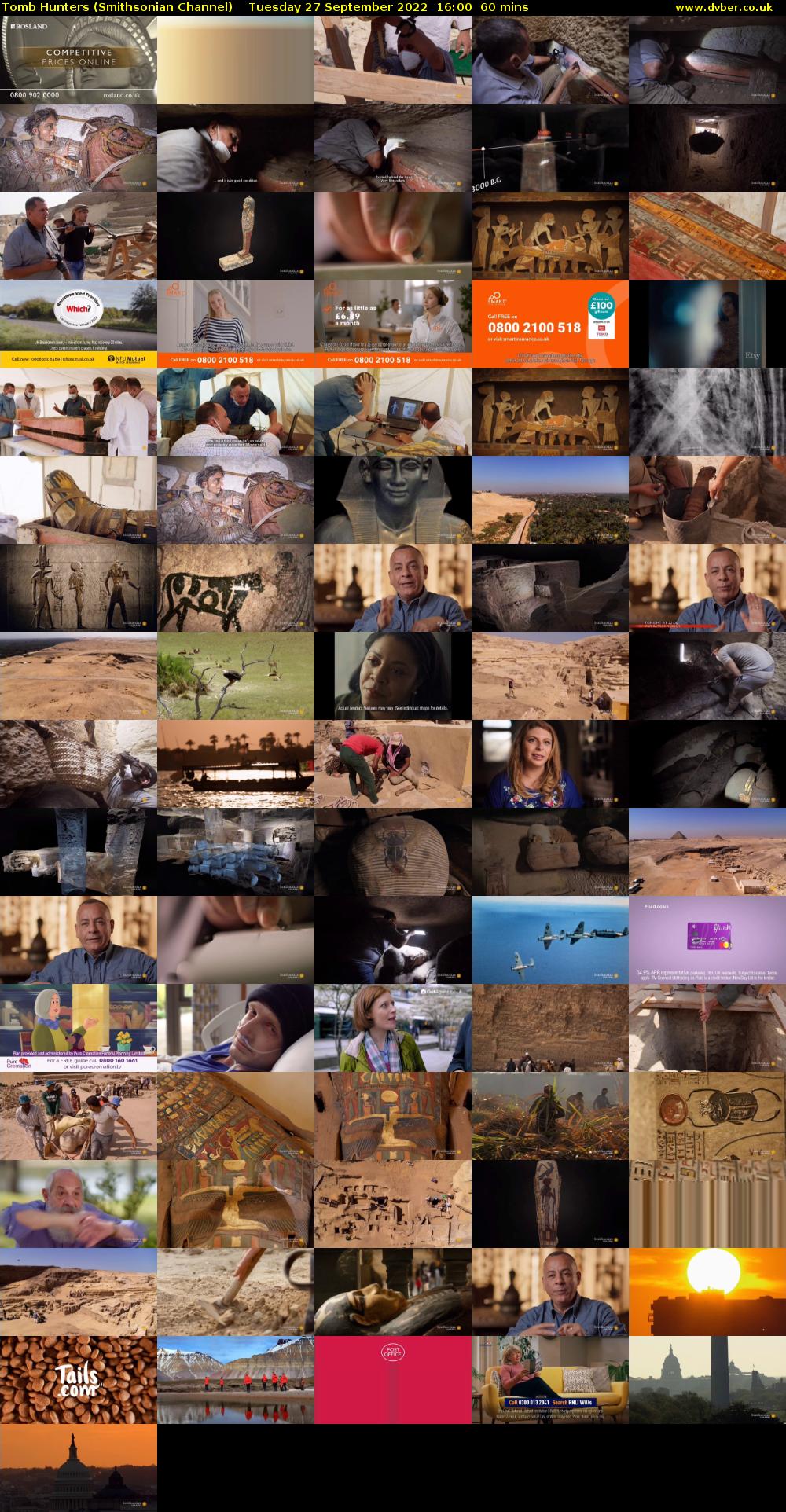 Tomb Hunters (Smithsonian Channel) Tuesday 27 September 2022 16:00 - 17:00