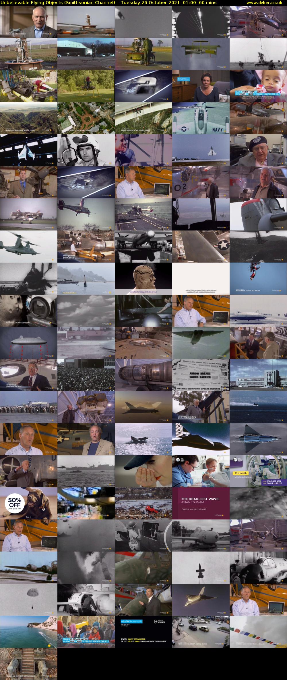 Unbelievable Flying Objects (Smithsonian Channel) Tuesday 26 October 2021 01:00 - 02:00