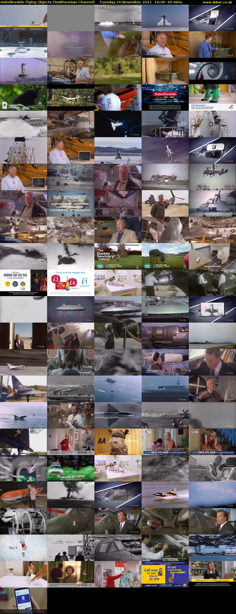 Unbelievable Flying Objects (Smithsonian Channel) Tuesday 16 November 2021 16:00 - 17:00