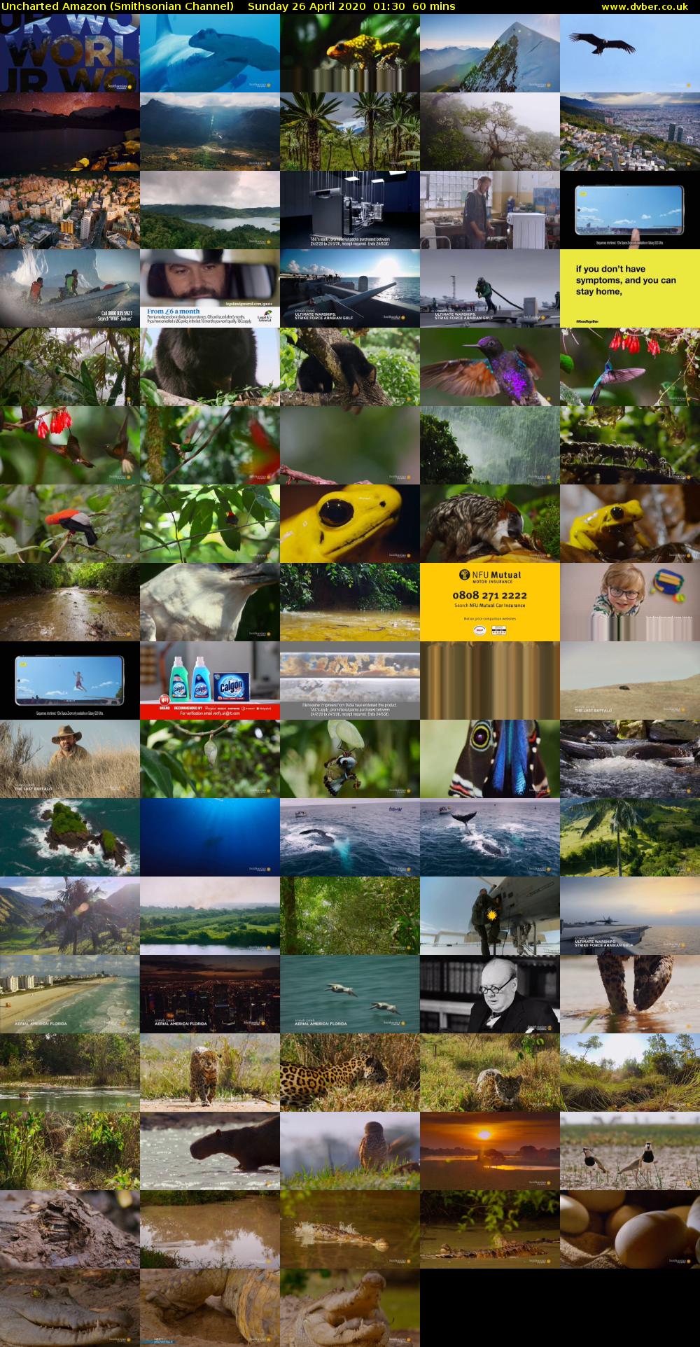 Uncharted Amazon (Smithsonian Channel) Sunday 26 April 2020 01:30 - 02:30