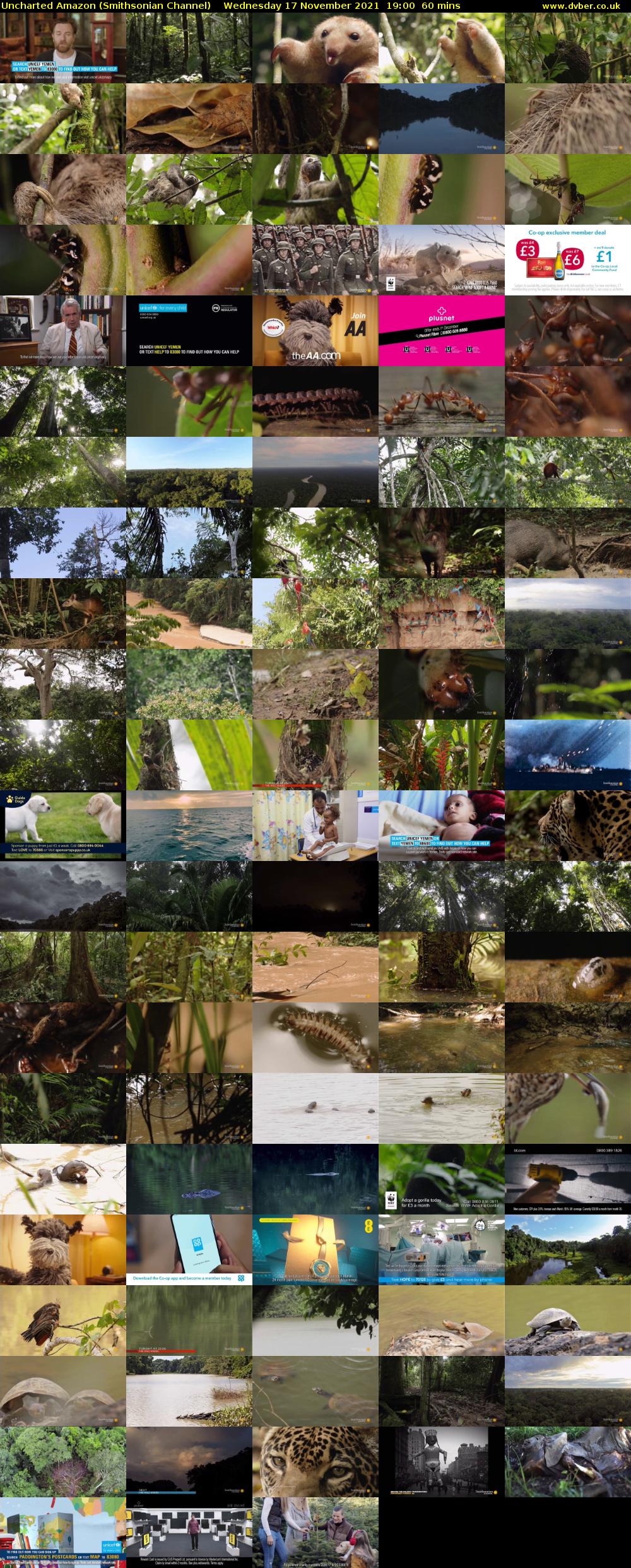 Uncharted Amazon (Smithsonian Channel) Wednesday 17 November 2021 19:00 - 20:00