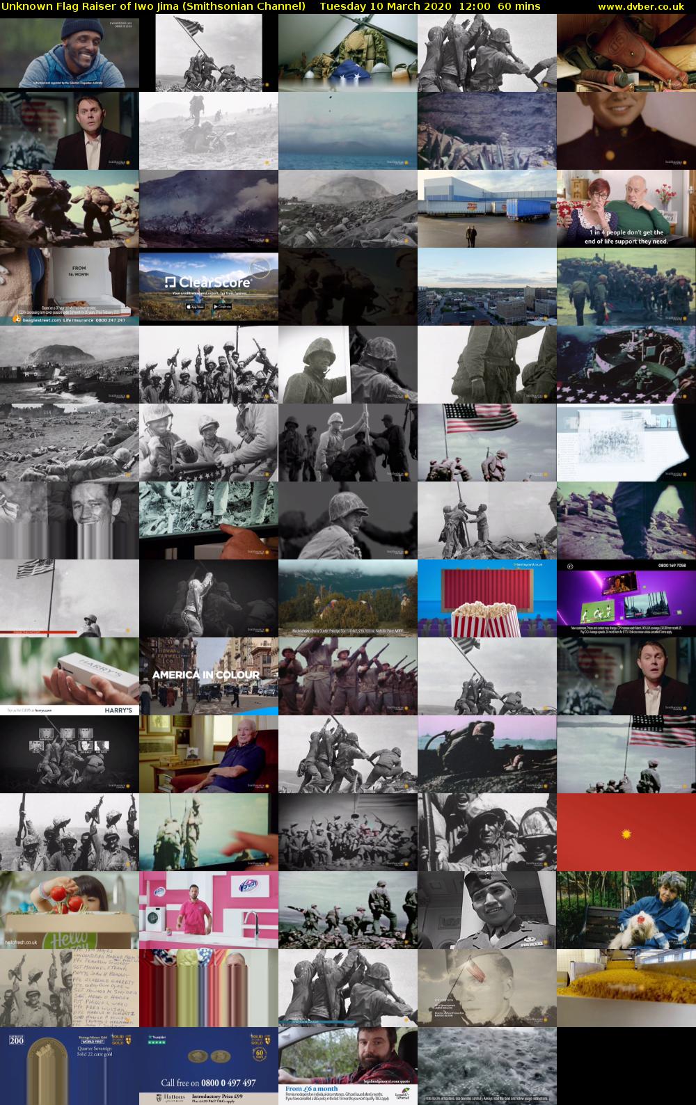 Unknown Flag Raiser of Iwo Jima (Smithsonian Channel) Tuesday 10 March 2020 12:00 - 13:00