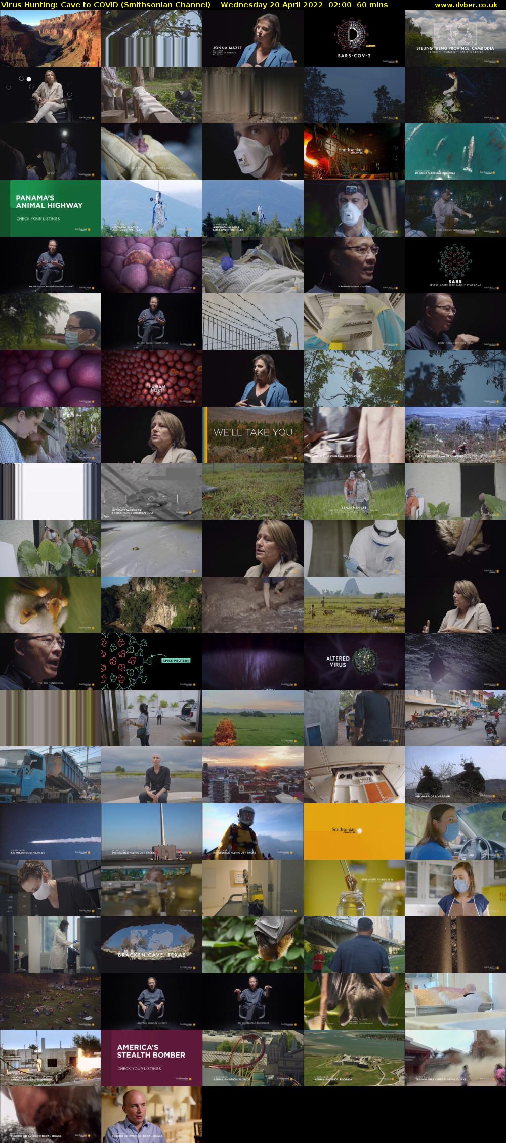 Virus Hunting: Cave to COVID (Smithsonian Channel) Wednesday 20 April 2022 02:00 - 03:00