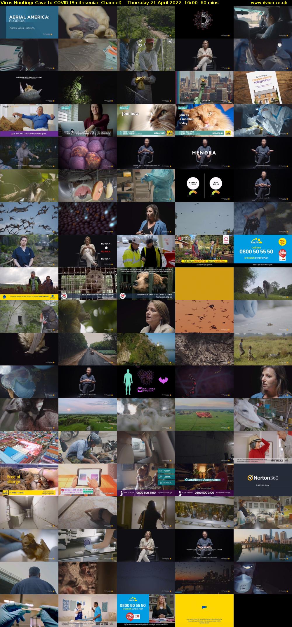 Virus Hunting: Cave to COVID (Smithsonian Channel) Thursday 21 April 2022 16:00 - 17:00
