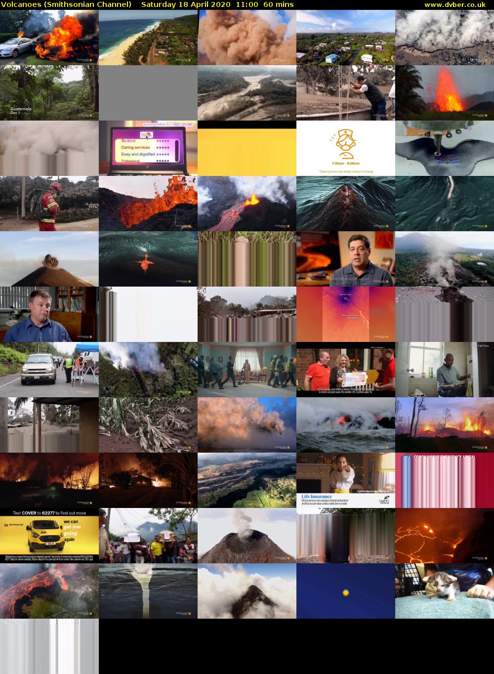 Volcanoes (Smithsonian Channel) Saturday 18 April 2020 11:00 - 12:00
