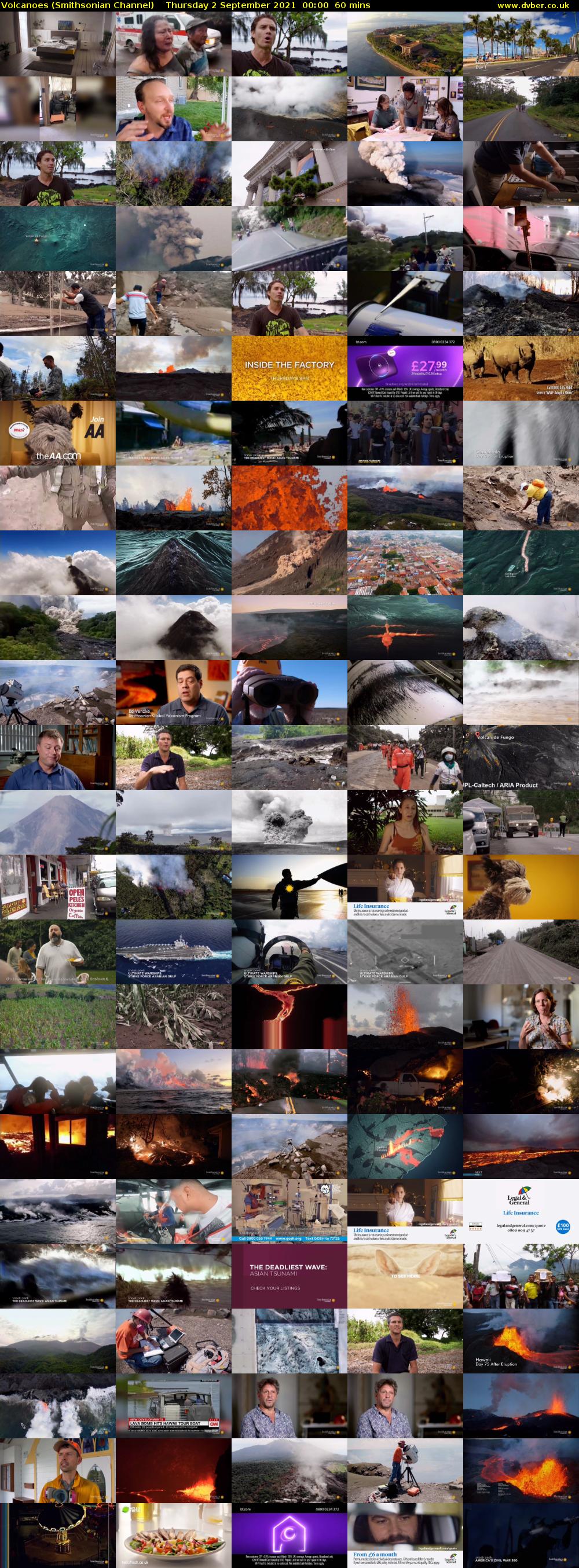 Volcanoes (Smithsonian Channel) Thursday 2 September 2021 01:00 - 02:00