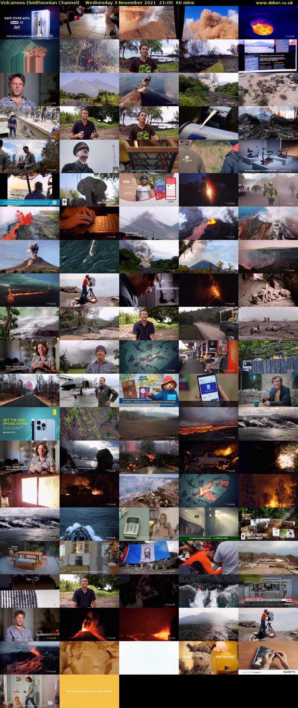 Volcanoes (Smithsonian Channel) Wednesday 3 November 2021 21:00 - 22:00