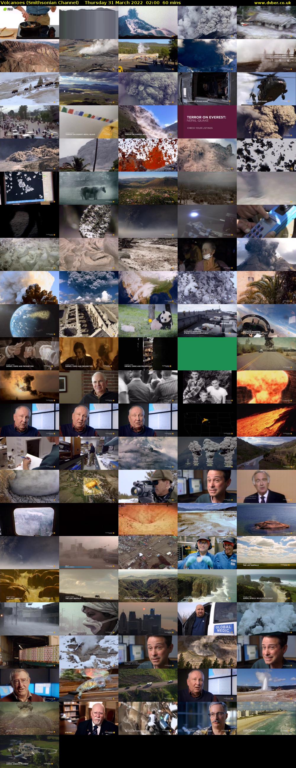 Volcanoes (Smithsonian Channel) Thursday 31 March 2022 02:00 - 03:00