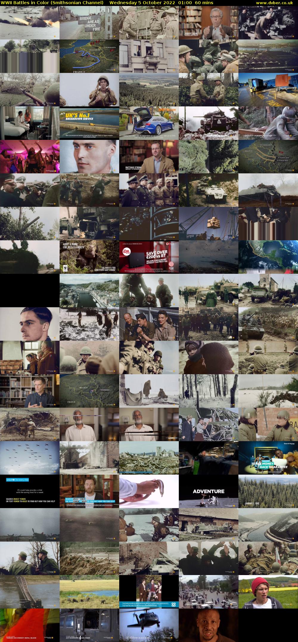 WWII Battles in Color (Smithsonian Channel) Wednesday 5 October 2022 01:00 - 02:00