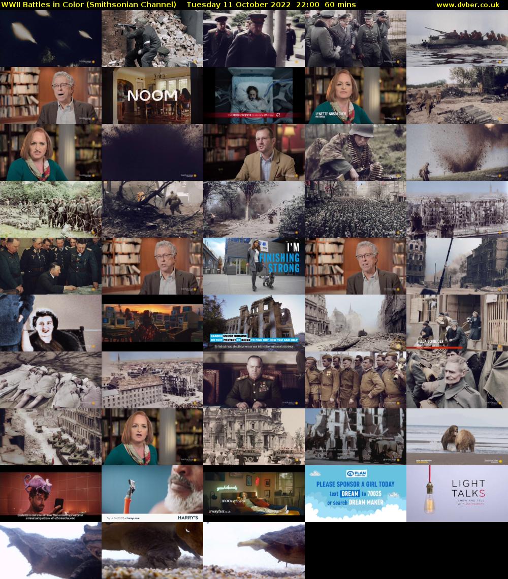 WWII Battles in Color (Smithsonian Channel) Tuesday 11 October 2022 22:00 - 23:00