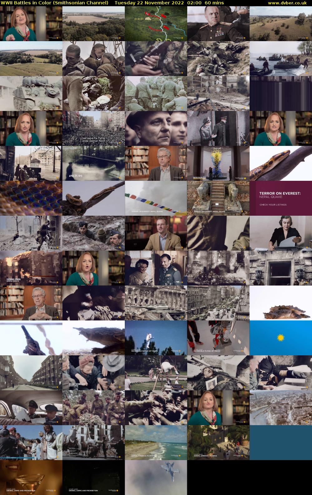 WWII Battles in Color (Smithsonian Channel) Tuesday 22 November 2022 02:00 - 03:00