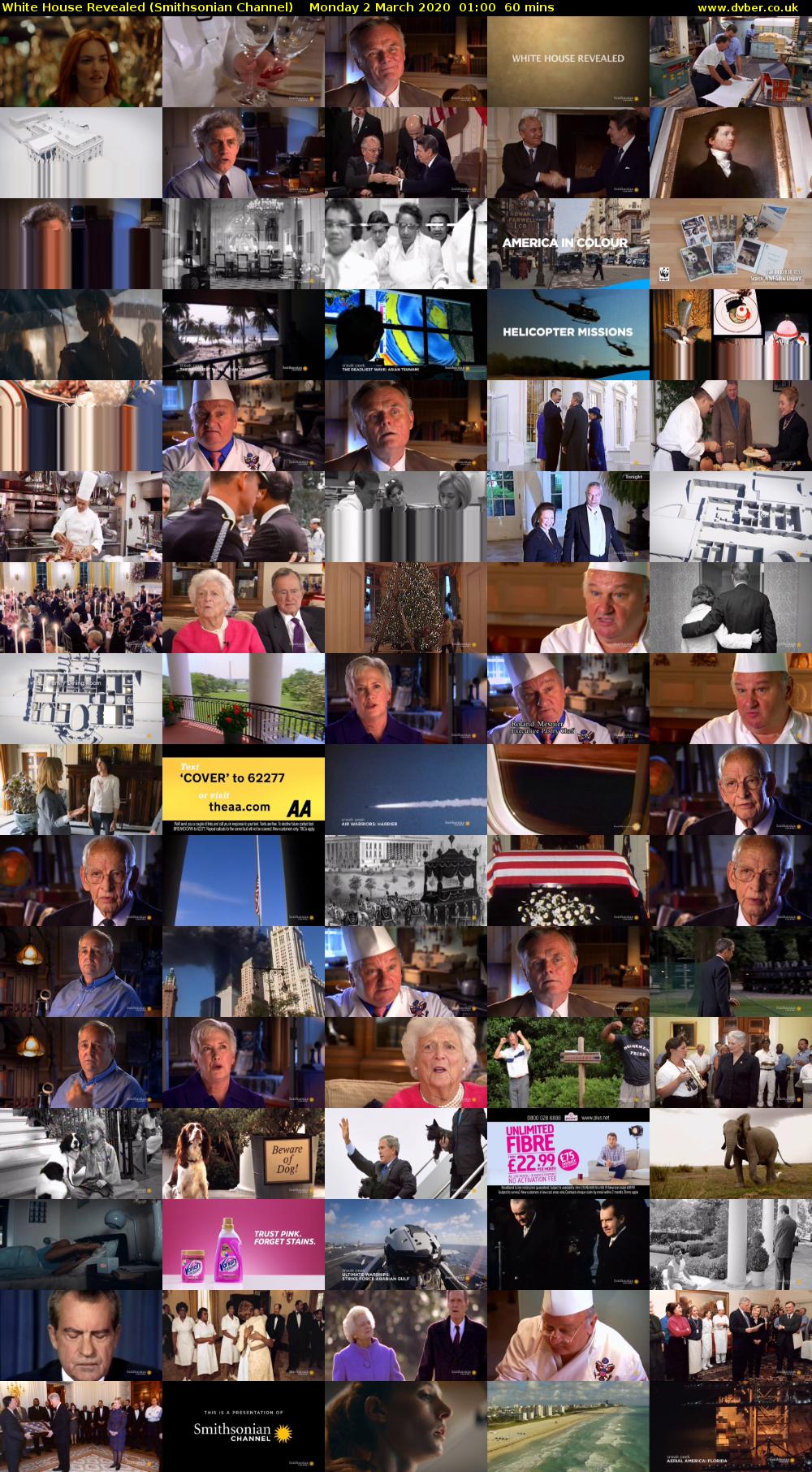 White House Revealed (Smithsonian Channel) Monday 2 March 2020 01:00 - 02:00