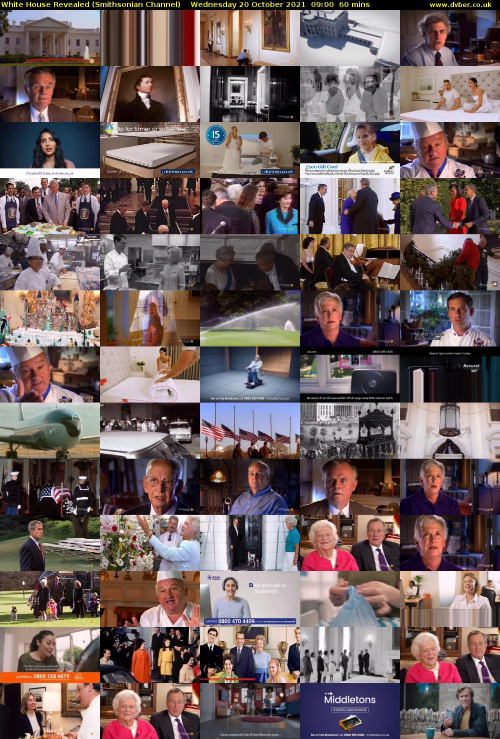 White House Revealed (Smithsonian Channel) Wednesday 20 October 2021 09:00 - 10:00