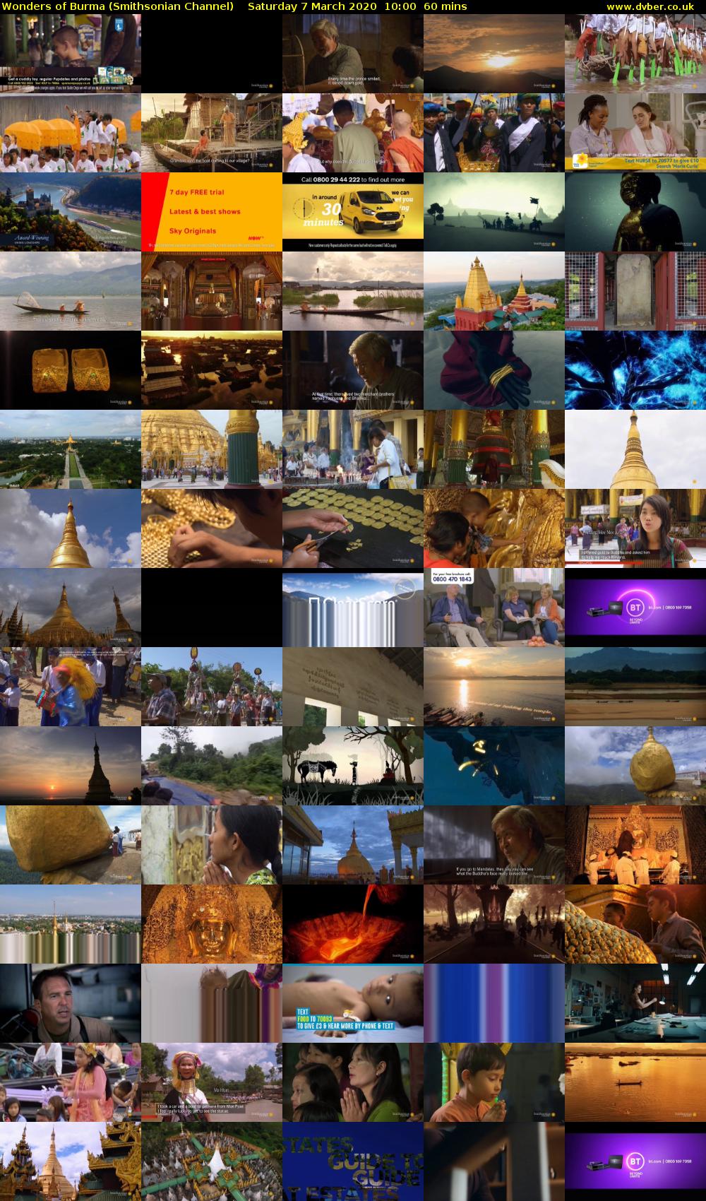 Wonders of Burma (Smithsonian Channel) Saturday 7 March 2020 10:00 - 11:00