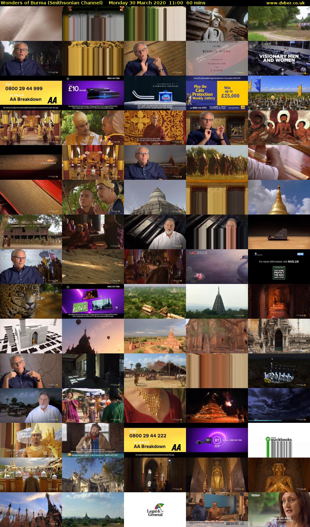Wonders of Burma (Smithsonian Channel) Monday 30 March 2020 11:00 - 12:00