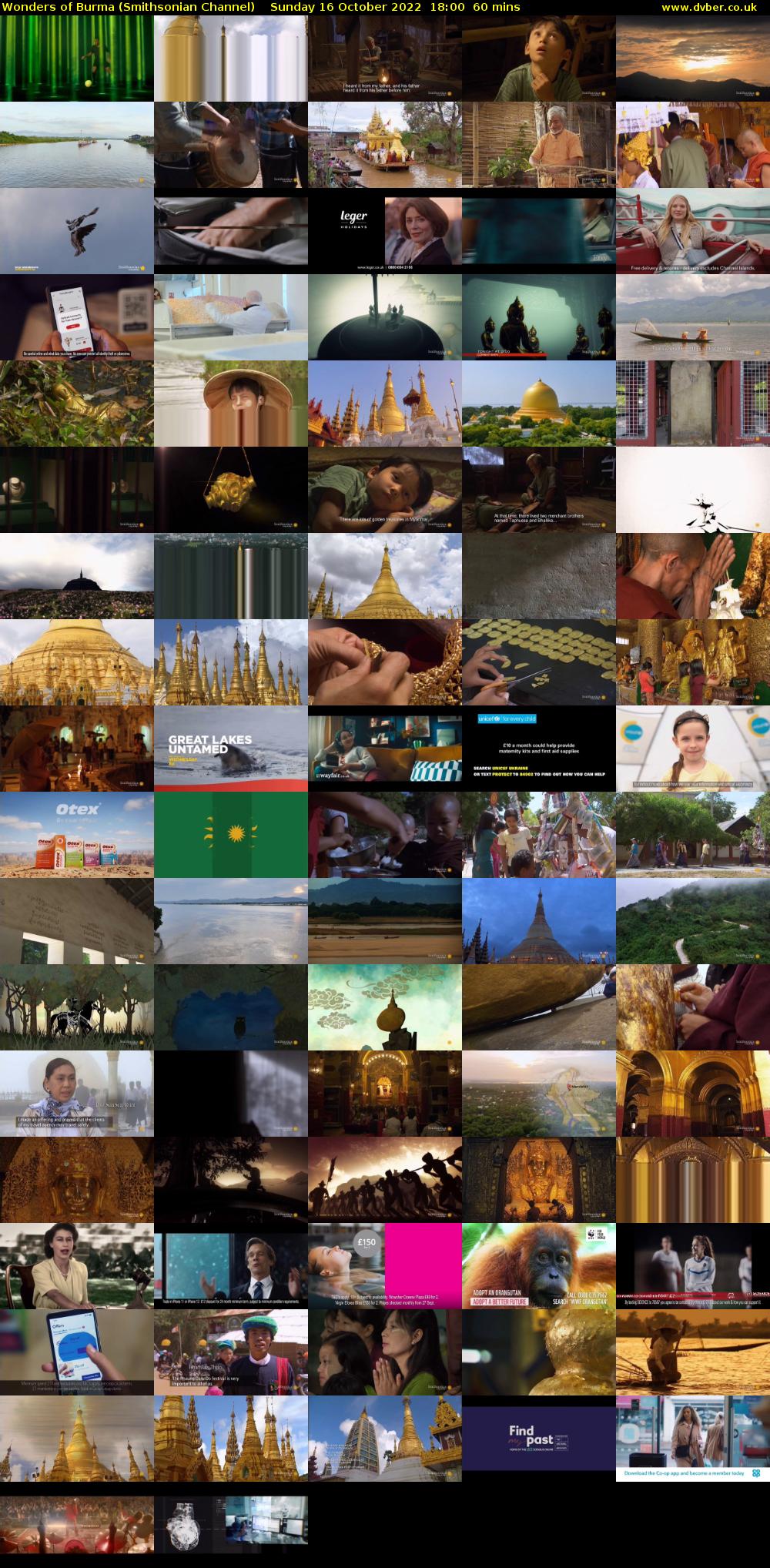 Wonders of Burma (Smithsonian Channel) Sunday 16 October 2022 18:00 - 19:00