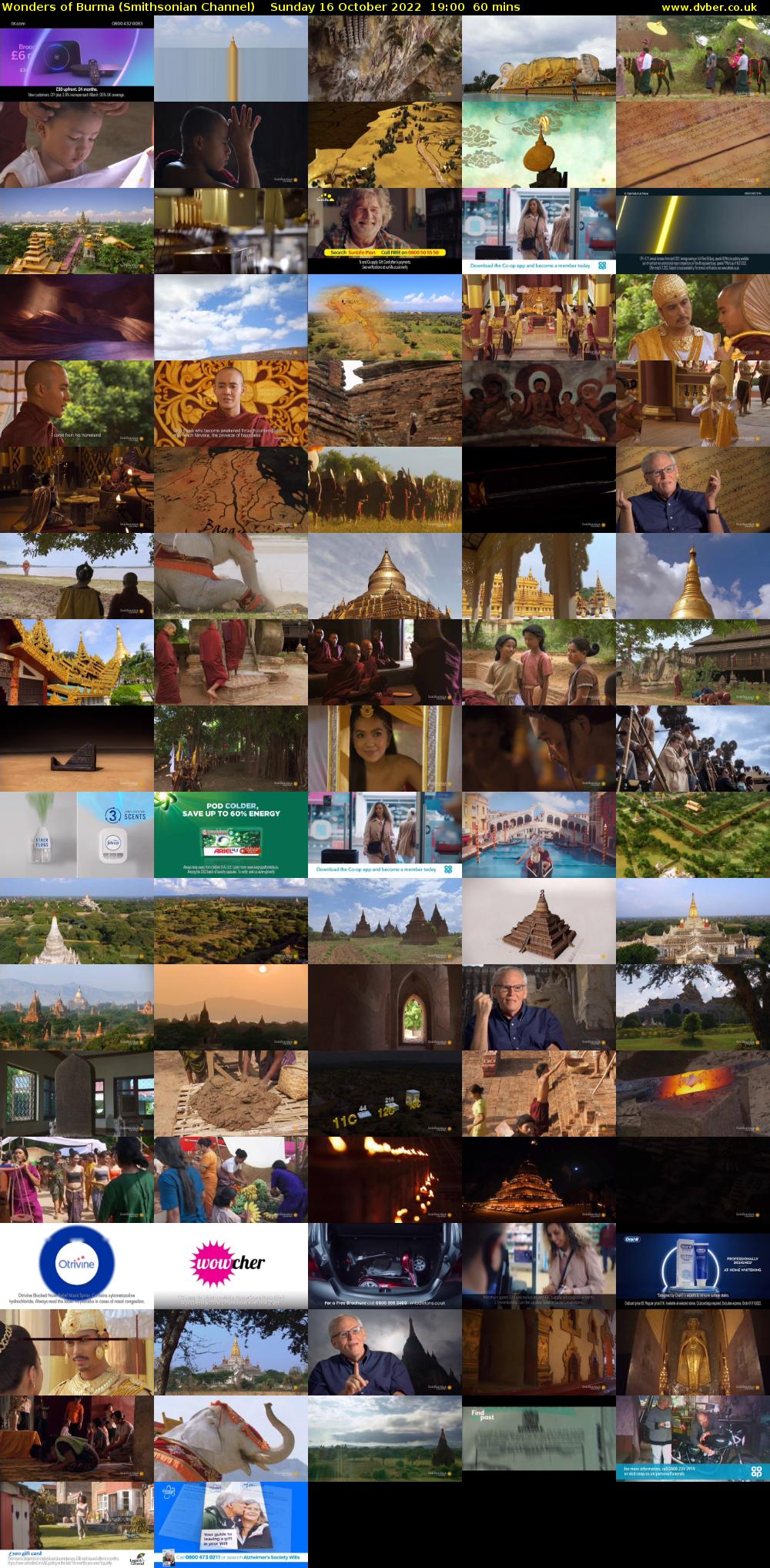 Wonders of Burma (Smithsonian Channel) Sunday 16 October 2022 19:00 - 20:00