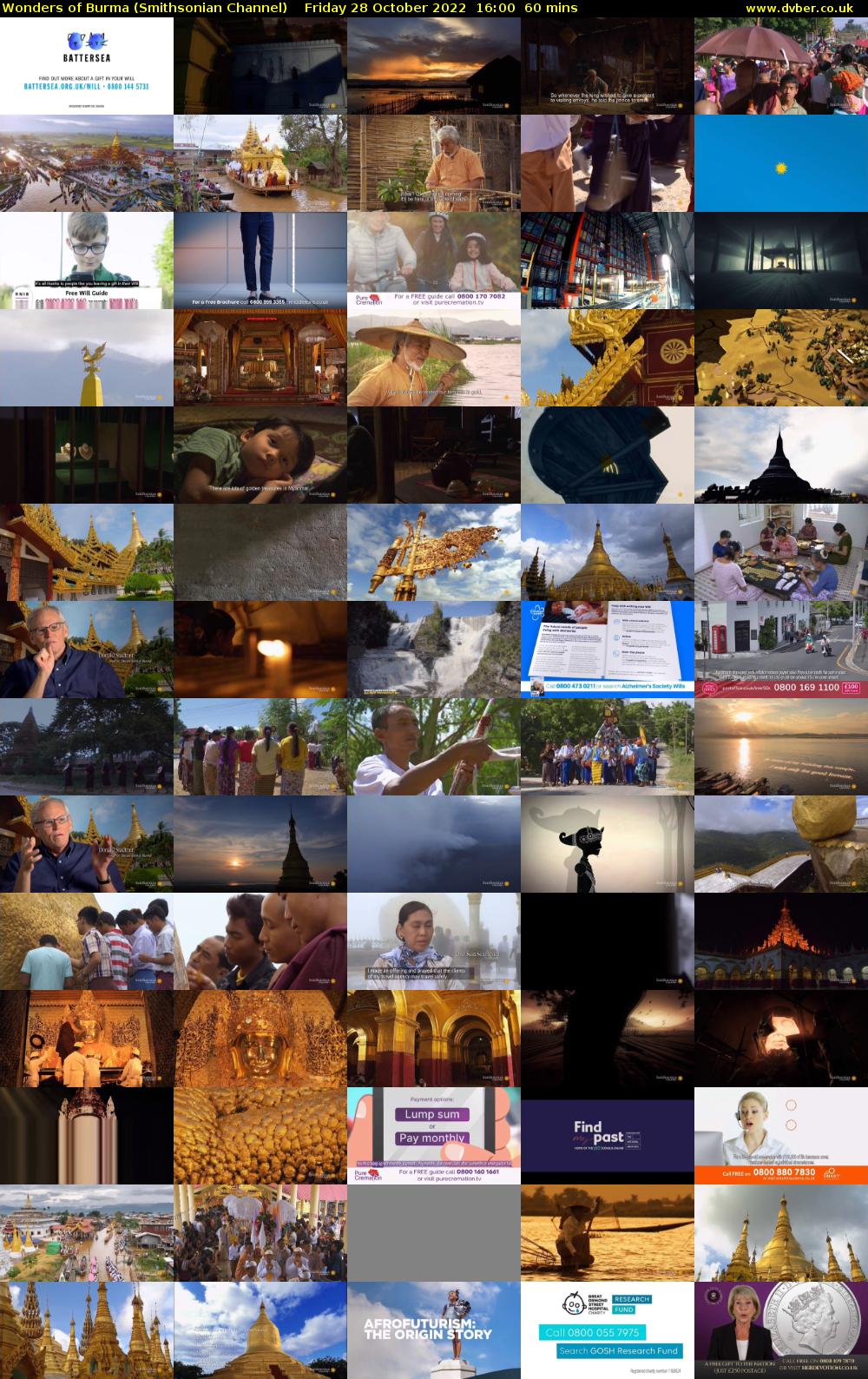 Wonders of Burma (Smithsonian Channel) Friday 28 October 2022 16:00 - 17:00