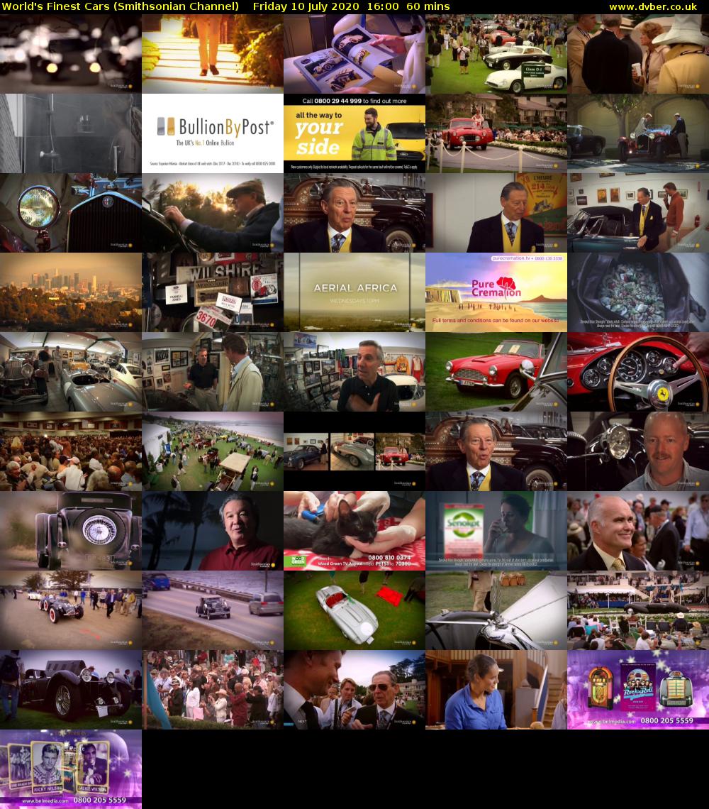 World's Finest Cars (Smithsonian Channel) Friday 10 July 2020 16:00 - 17:00