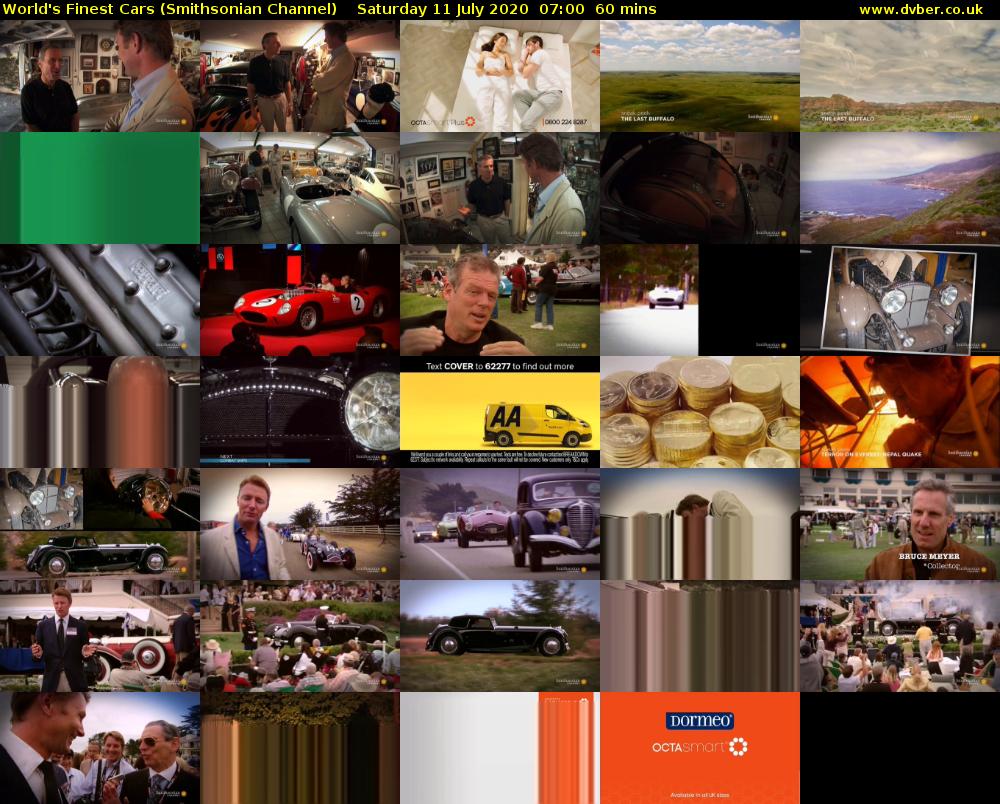 World's Finest Cars (Smithsonian Channel) Saturday 11 July 2020 07:00 - 08:00