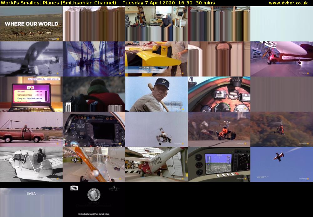 World's Smallest Planes (Smithsonian Channel) Tuesday 7 April 2020 16:30 - 17:00
