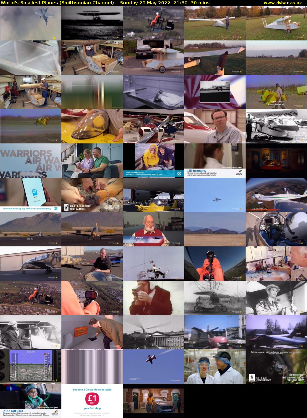 World's Smallest Planes (Smithsonian Channel) Sunday 29 May 2022 21:30 - 22:00