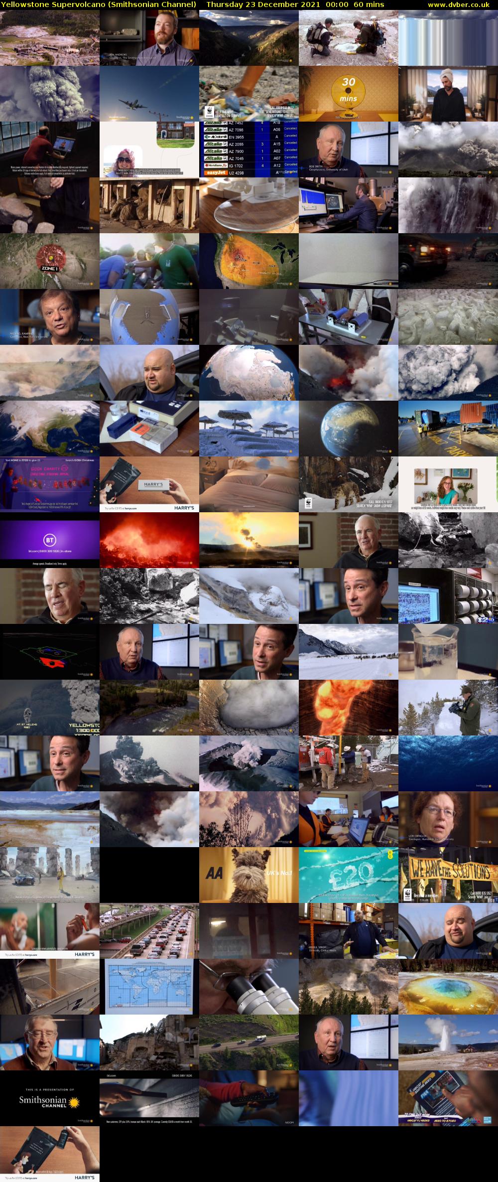 Yellowstone Supervolcano (Smithsonian Channel) Thursday 23 December 2021 00:00 - 01:00