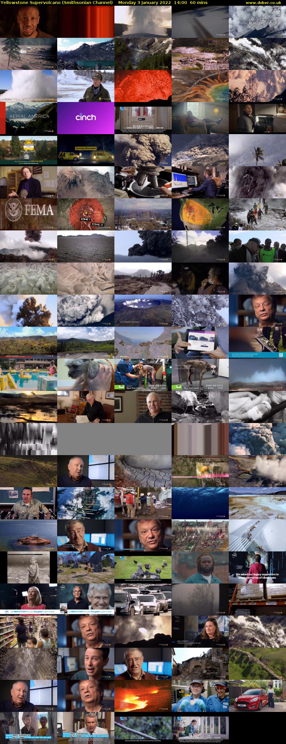 Yellowstone Supervolcano (Smithsonian Channel) Monday 3 January 2022 14:00 - 15:00