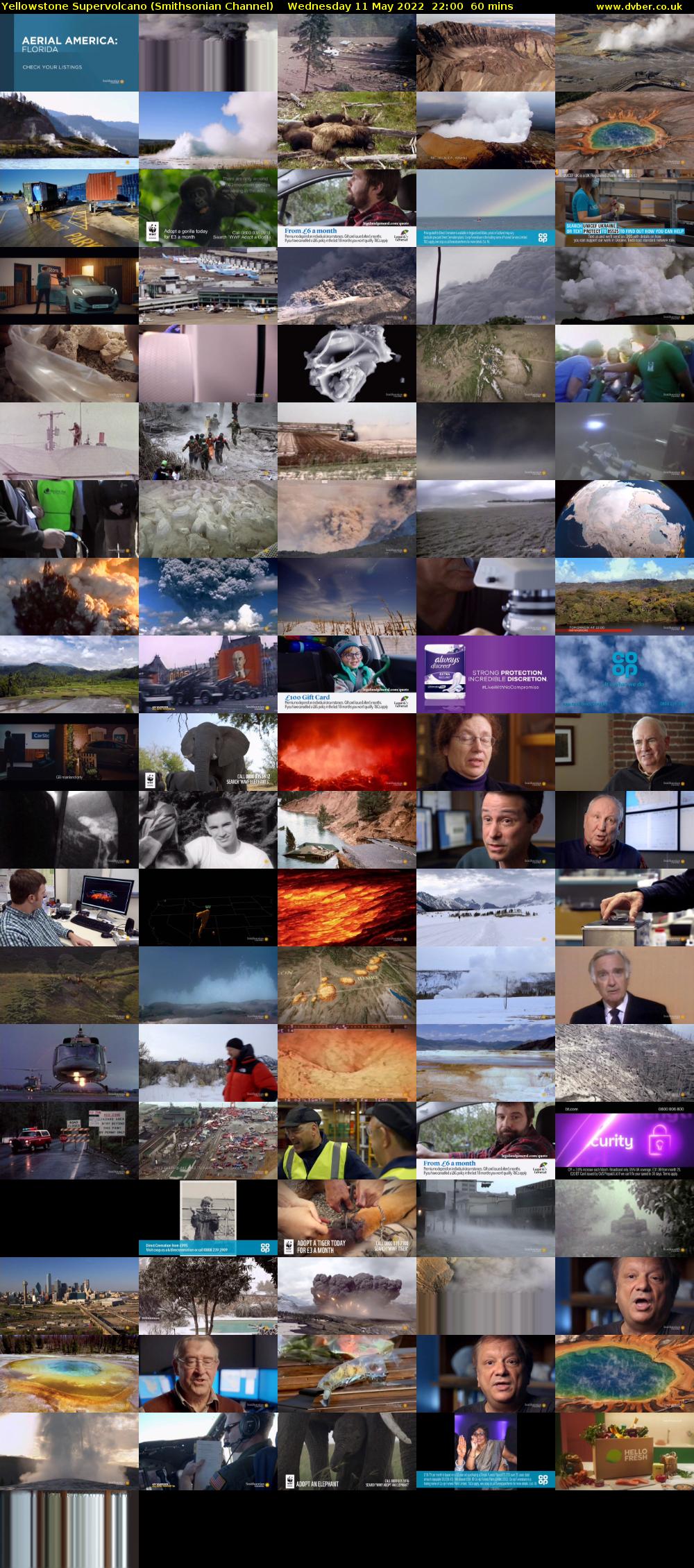 Yellowstone Supervolcano (Smithsonian Channel) Wednesday 11 May 2022 22:00 - 23:00