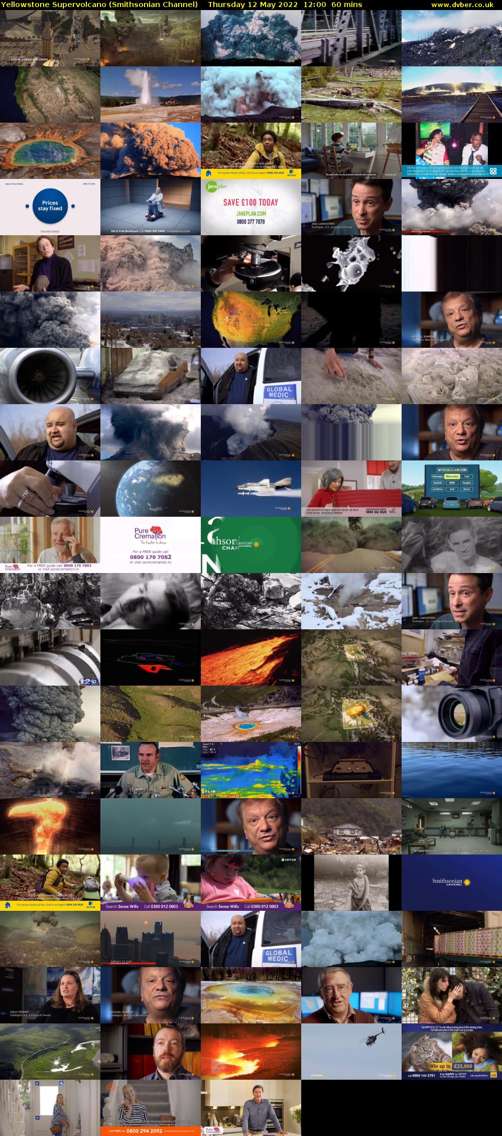 Yellowstone Supervolcano (Smithsonian Channel) Thursday 12 May 2022 12:00 - 13:00
