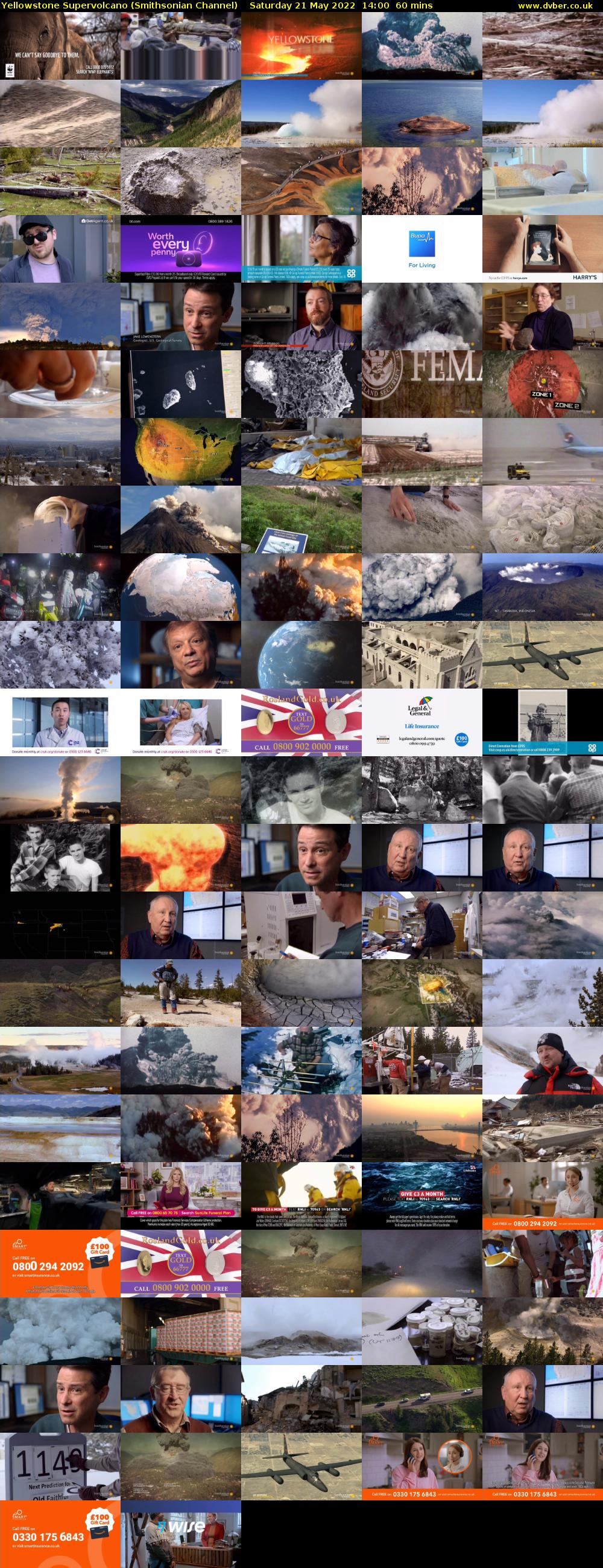 Yellowstone Supervolcano (Smithsonian Channel) Saturday 21 May 2022 14:00 - 15:00