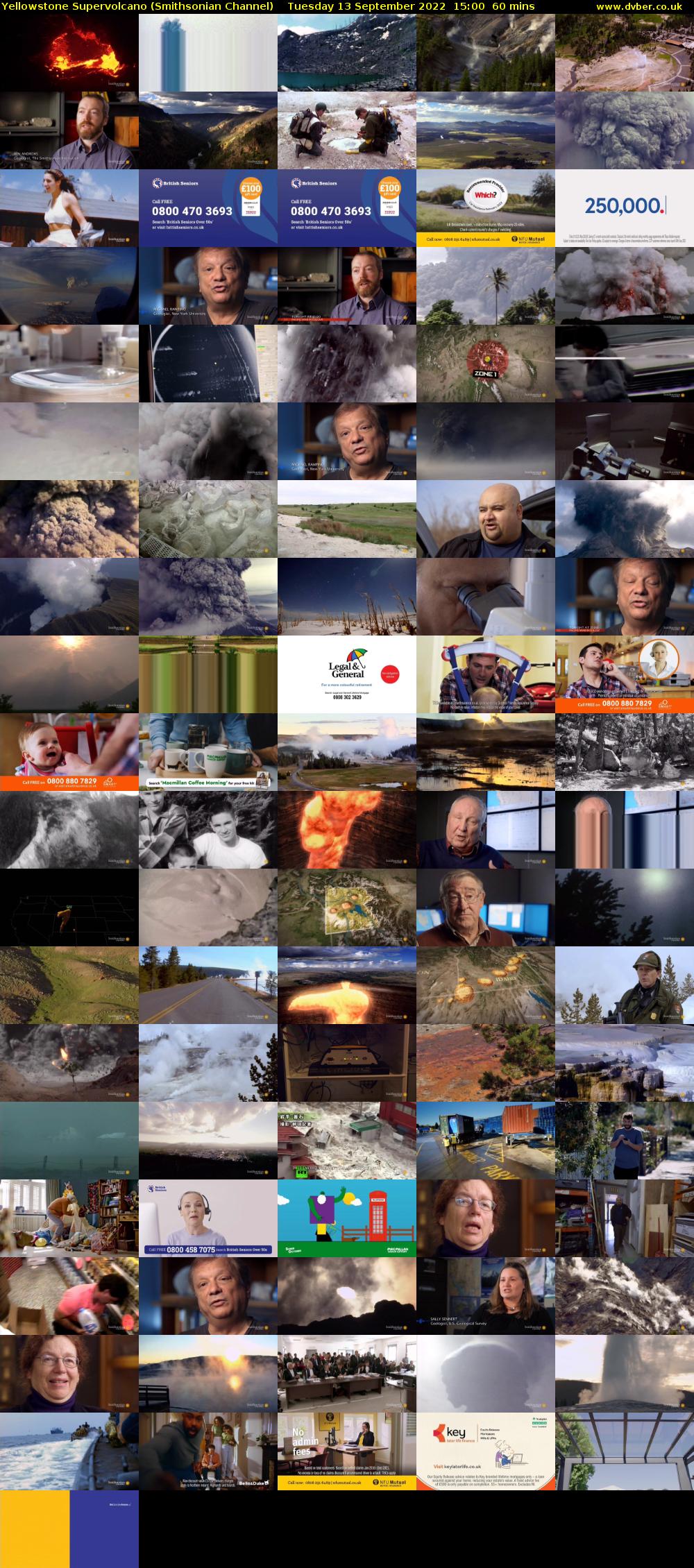 Yellowstone Supervolcano (Smithsonian Channel) Tuesday 13 September 2022 15:00 - 16:00