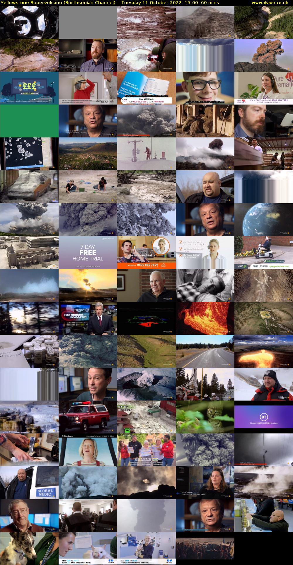 Yellowstone Supervolcano (Smithsonian Channel) Tuesday 11 October 2022 15:00 - 16:00