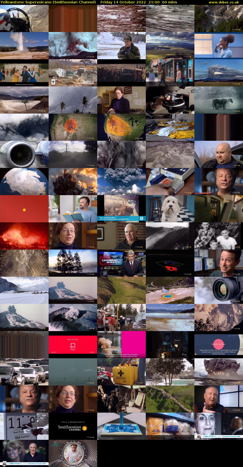 Yellowstone Supervolcano (Smithsonian Channel) Friday 14 October 2022 21:00 - 22:00