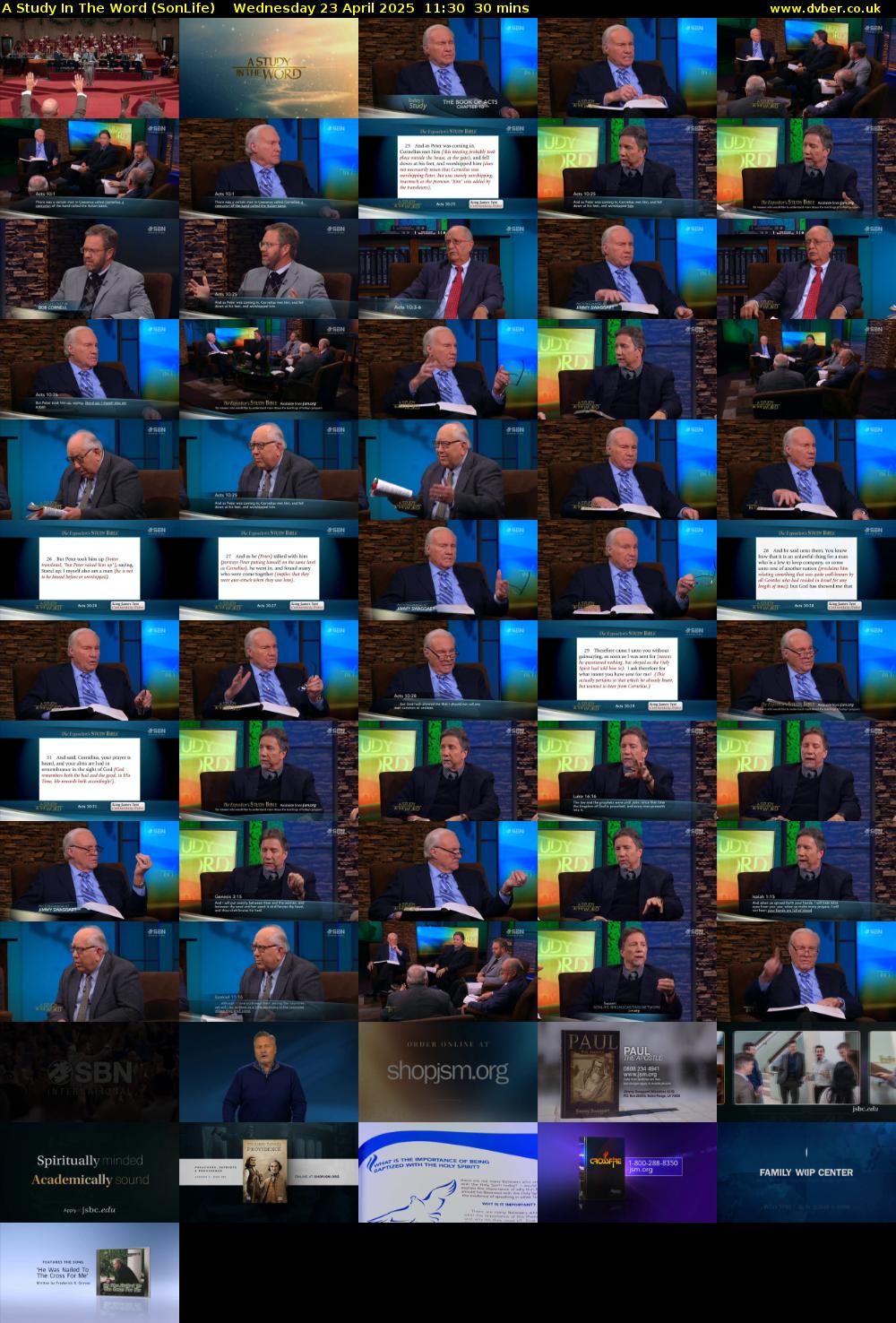 A Study In The Word (SonLife) Wednesday 23 April 2025 11:30 - 12:00