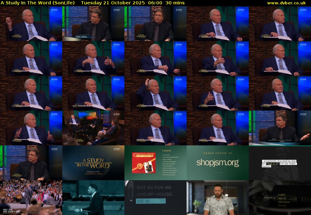 A Study In The Word (SonLife) Tuesday 21 October 2025 06:00 - 06:30