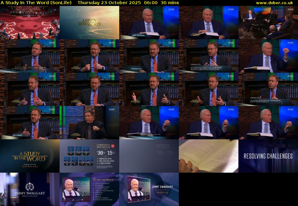 A Study In The Word (SonLife) Thursday 23 October 2025 06:00 - 06:30