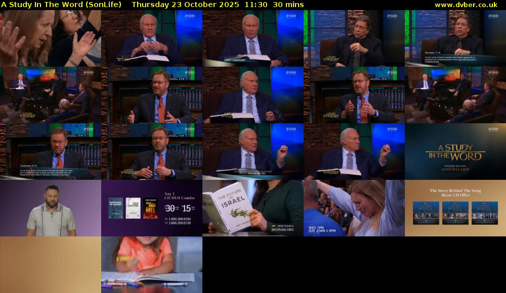 A Study In The Word (SonLife) Thursday 23 October 2025 11:30 - 12:00