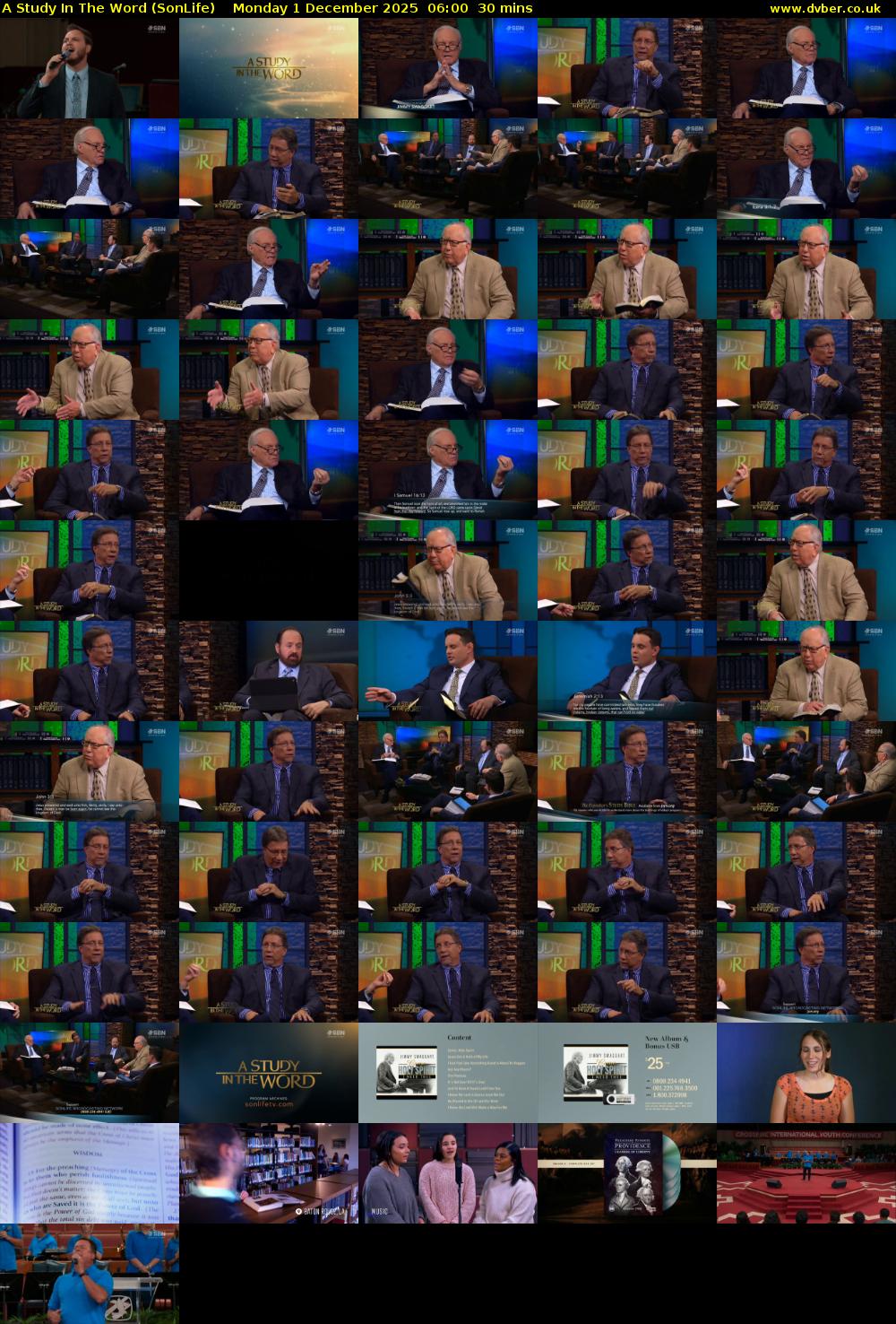 A Study In The Word (SonLife) Monday 1 December 2025 06:00 - 06:30