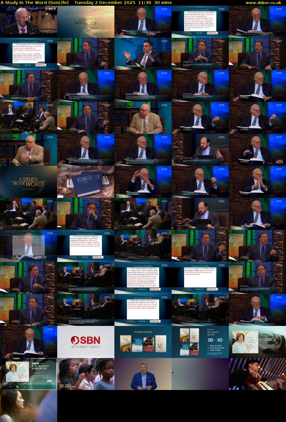 A Study In The Word (SonLife) Tuesday 2 December 2025 11:30 - 12:00