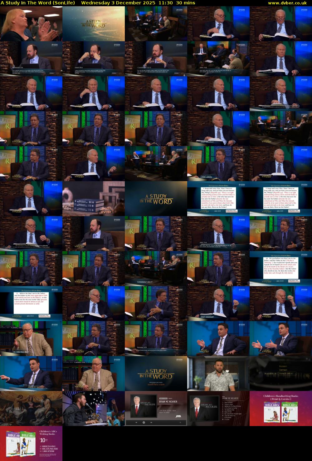 A Study In The Word (SonLife) Wednesday 3 December 2025 11:30 - 12:00