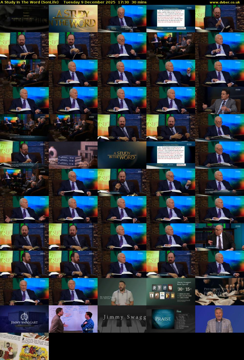 A Study In The Word (SonLife) Tuesday 9 December 2025 17:30 - 18:00