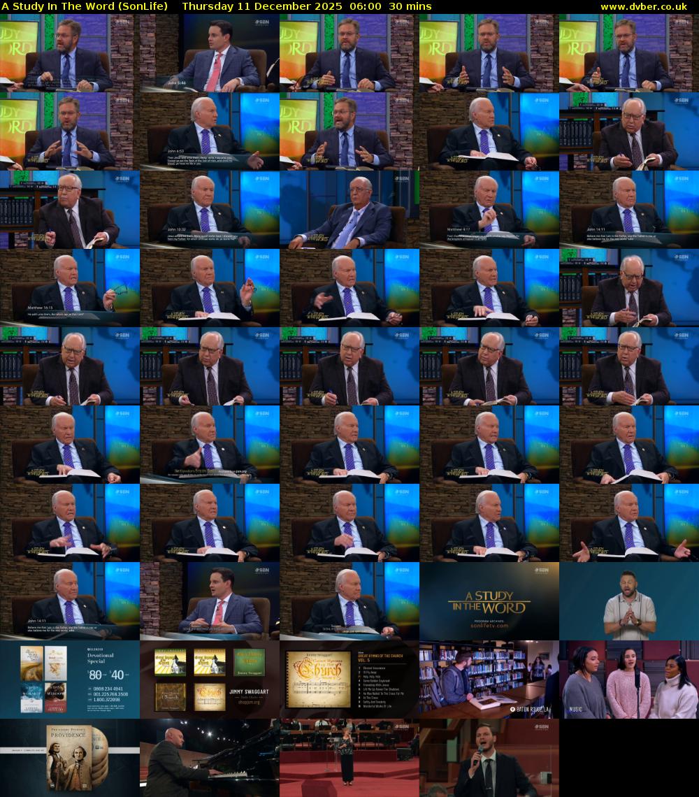 A Study In The Word (SonLife) Thursday 11 December 2025 06:00 - 06:30