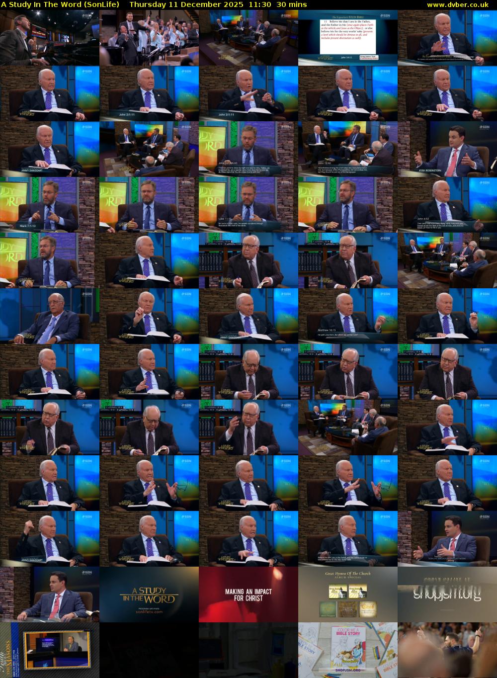 A Study In The Word (SonLife) Thursday 11 December 2025 11:30 - 12:00