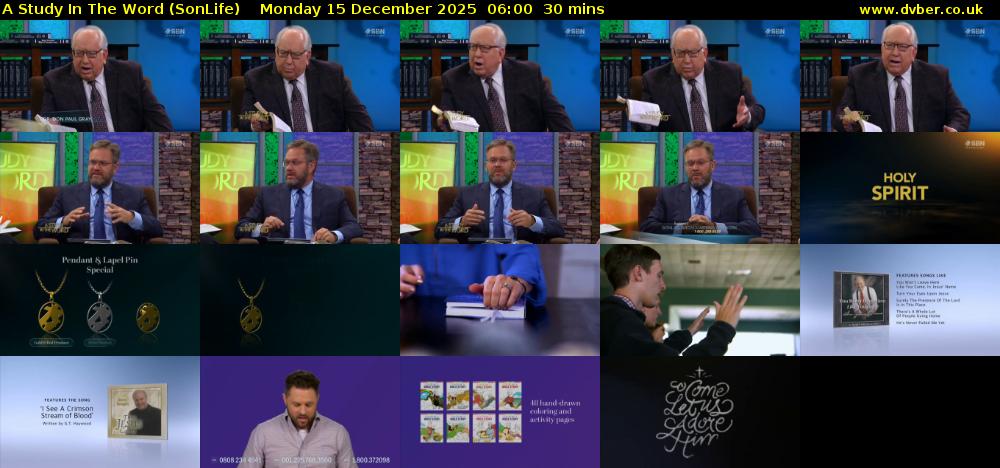 A Study In The Word (SonLife) Monday 15 December 2025 06:00 - 06:30