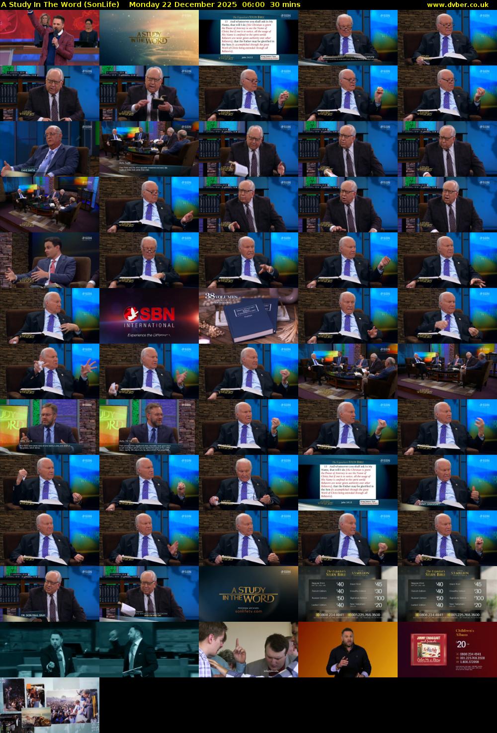 A Study In The Word (SonLife) Monday 22 December 2025 06:00 - 06:30