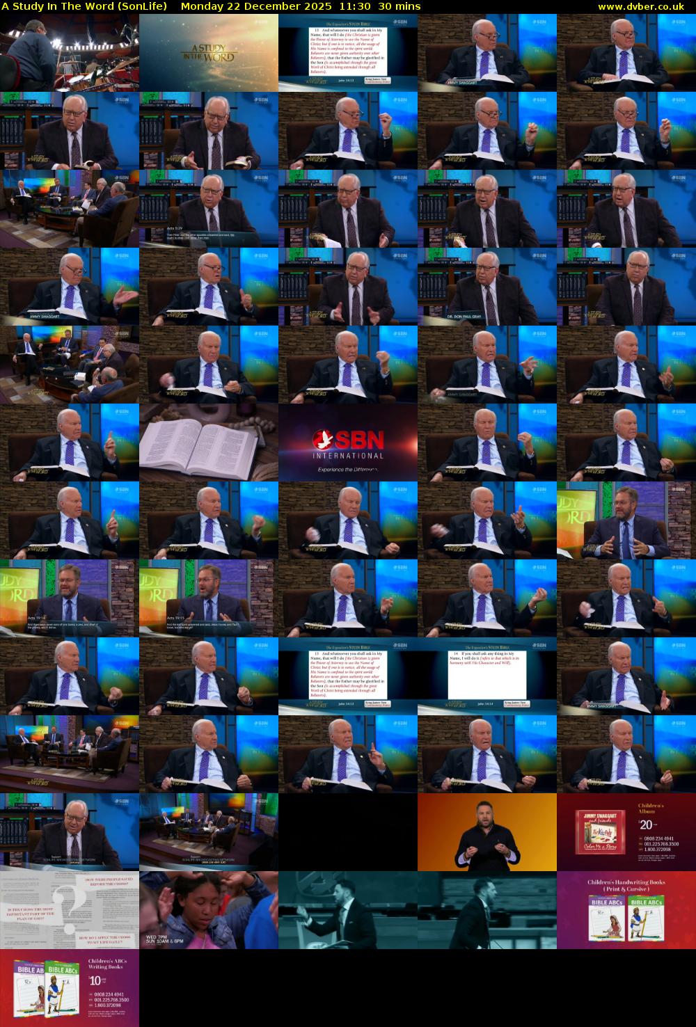 A Study In The Word (SonLife) Monday 22 December 2025 11:30 - 12:00